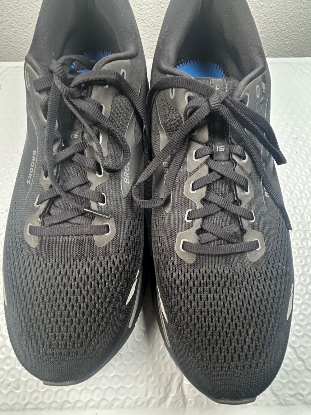 Share Brooks Ghost 15 Men's Size 13 Running Shoes Black Mesh Sneaker No Insoles